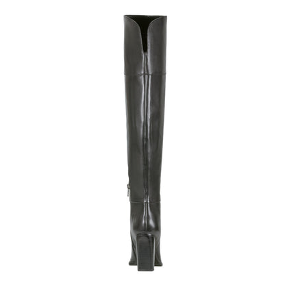 Lasli Over the Knee Leather Boot - Black Leather | Marc Fisher