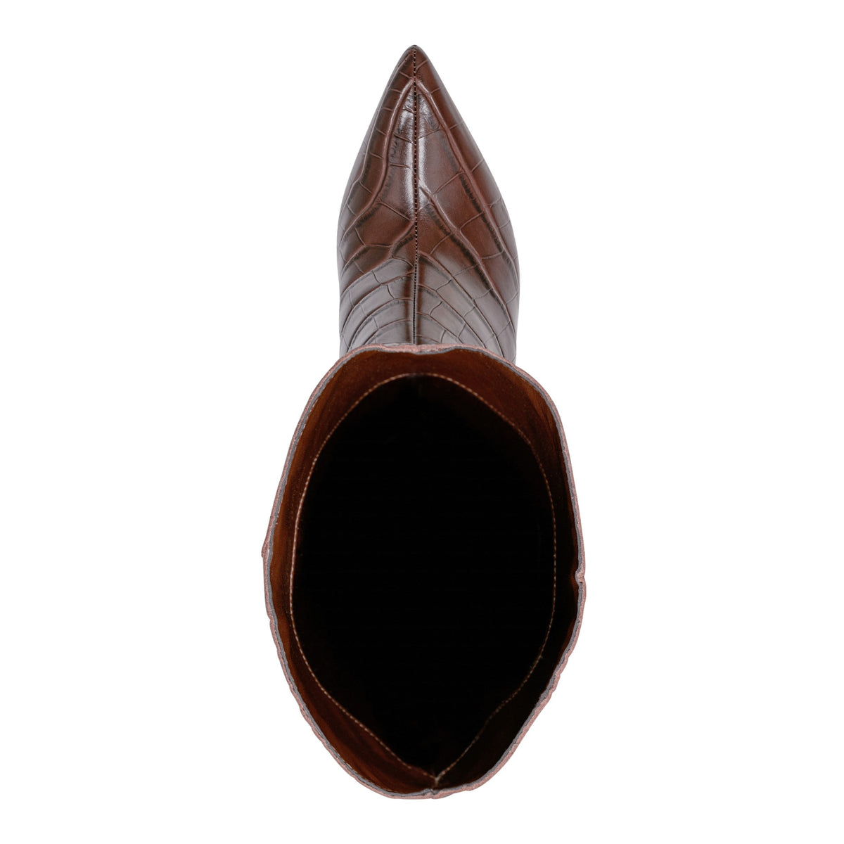 Quinnie Dress Leather Boot - Embossed Brown Croco Leather | Marc Fisher