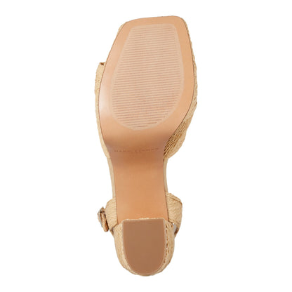 Calyn Platform Sandal - Natural Raffia | Marc Fisher