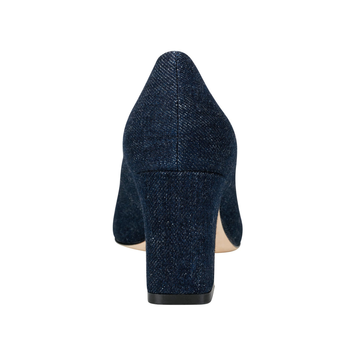 Zala Block Heel Pointy Toe Pump - Dark Denim | Marc Fisher