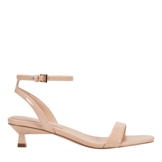 Alona Ankle Strap Sandal - Natural Patent Leather | Marc Fisher
