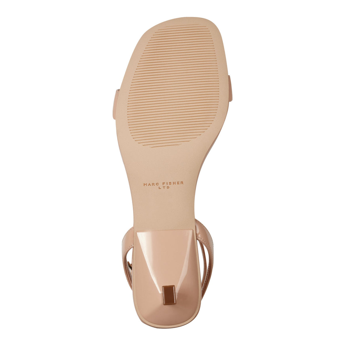 Alona Ankle Strap Sandal - Natural Patent Leather | Marc Fisher