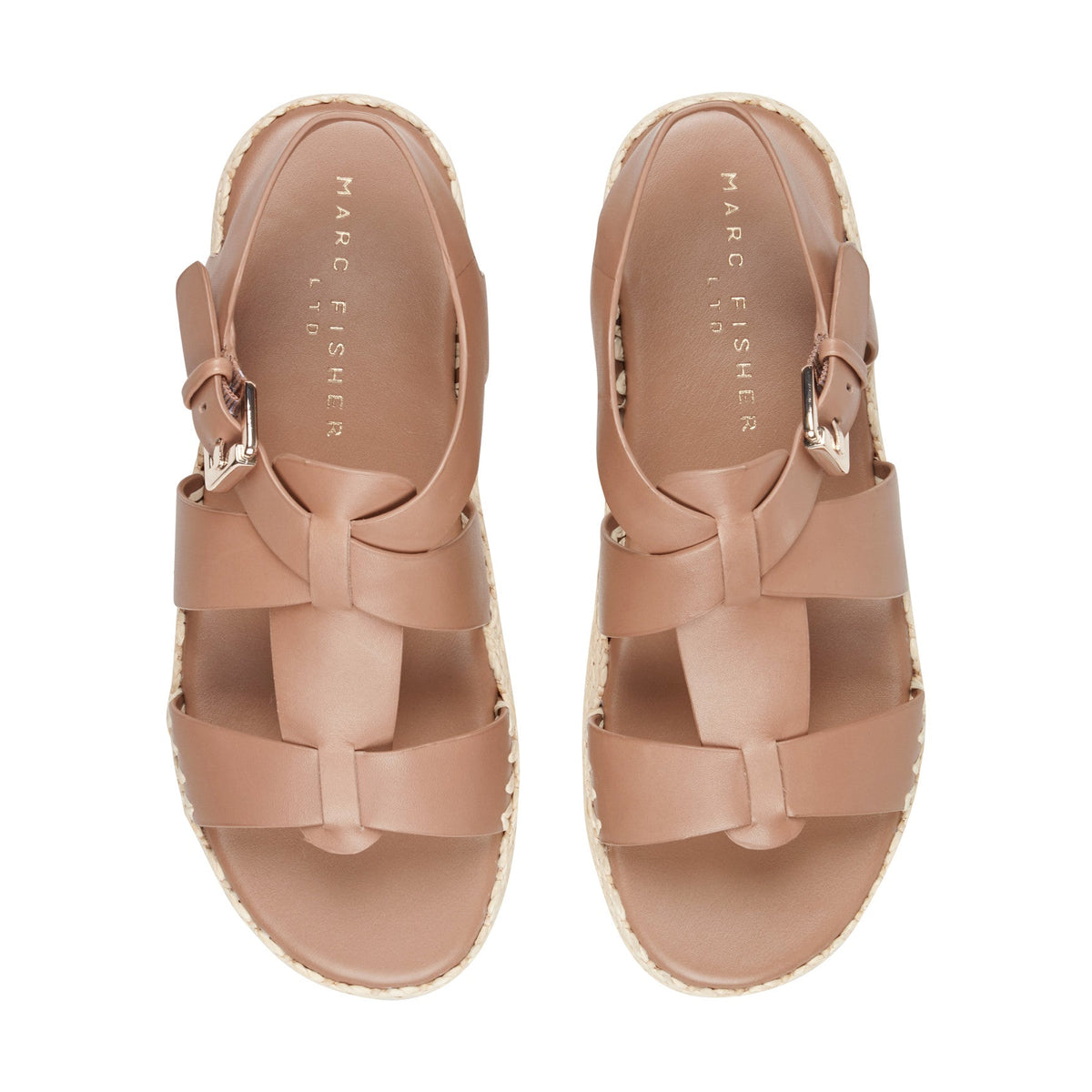 Elissa Espadrille Sandal - Brown Leather | Marc Fisher