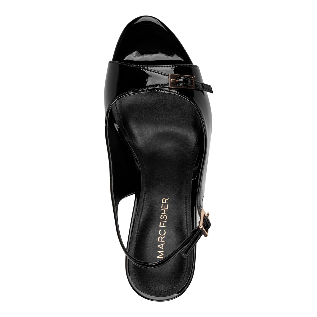 Paza Peep Toe Pump - Black Patent | Marc Fisher