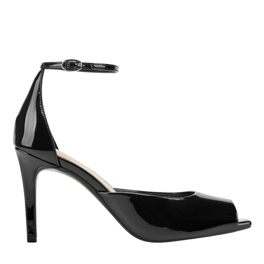 Veni Peep Toe Pump - Black Patent | Marc Fisher