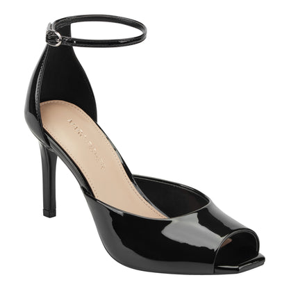 Veni Peep Toe Pump - Black Patent | Marc Fisher
