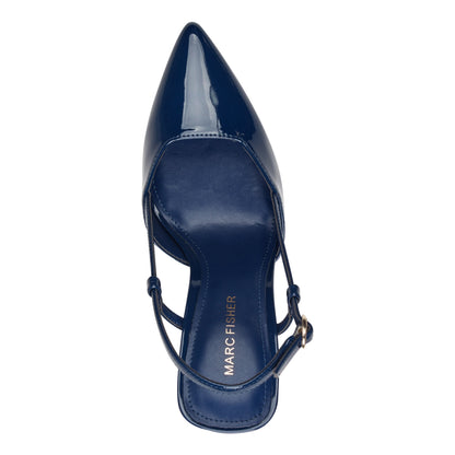 Dian Slingback Pump - Blue Patent | Marc Fisher