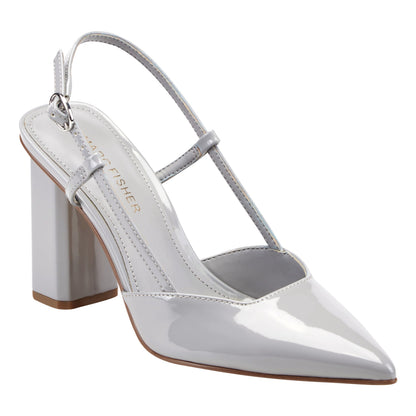 Dian Slingback Pump - Grey Patent | Marc Fisher