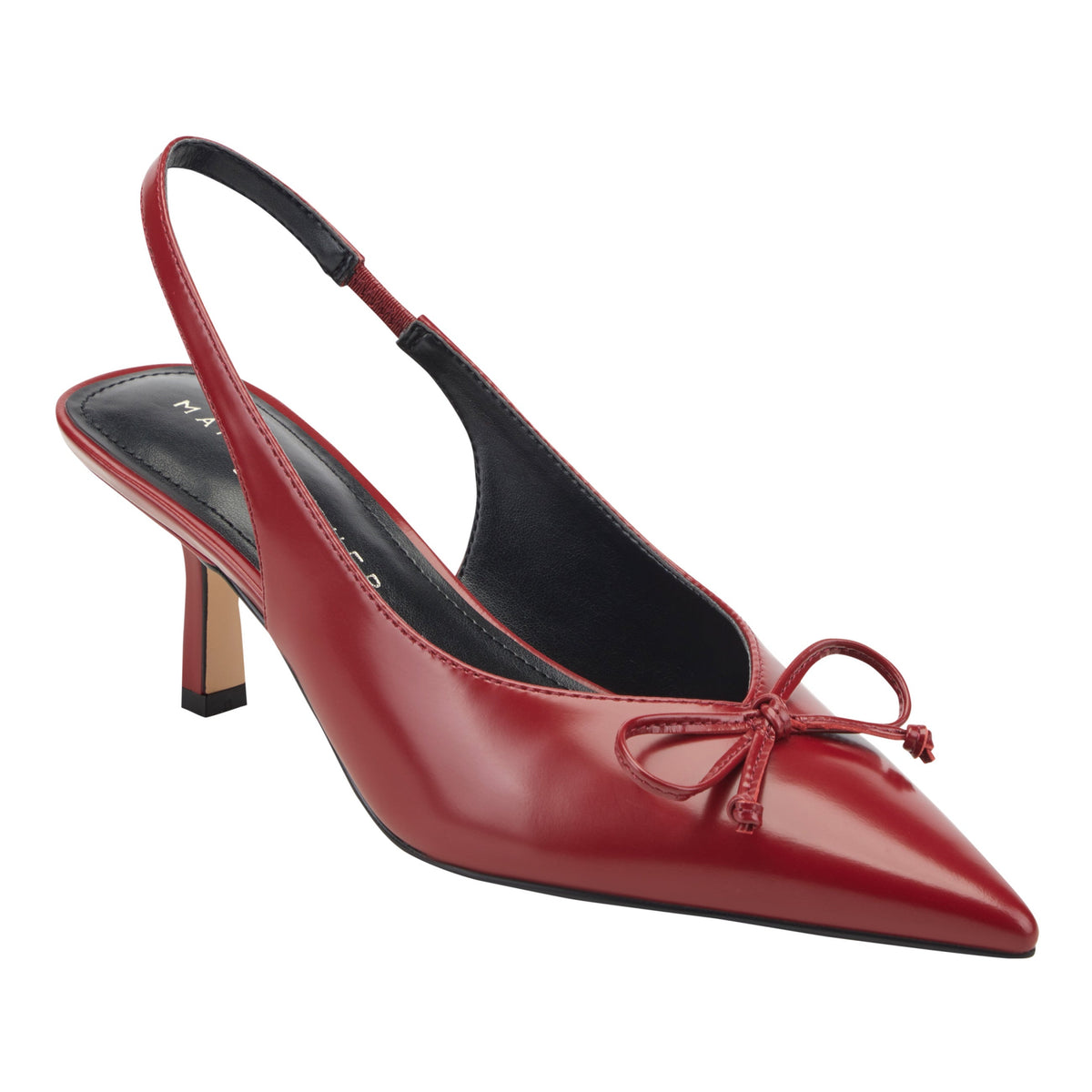 Gretel Leather Bow Slingback Pump - Red Leather | Marc Fisher