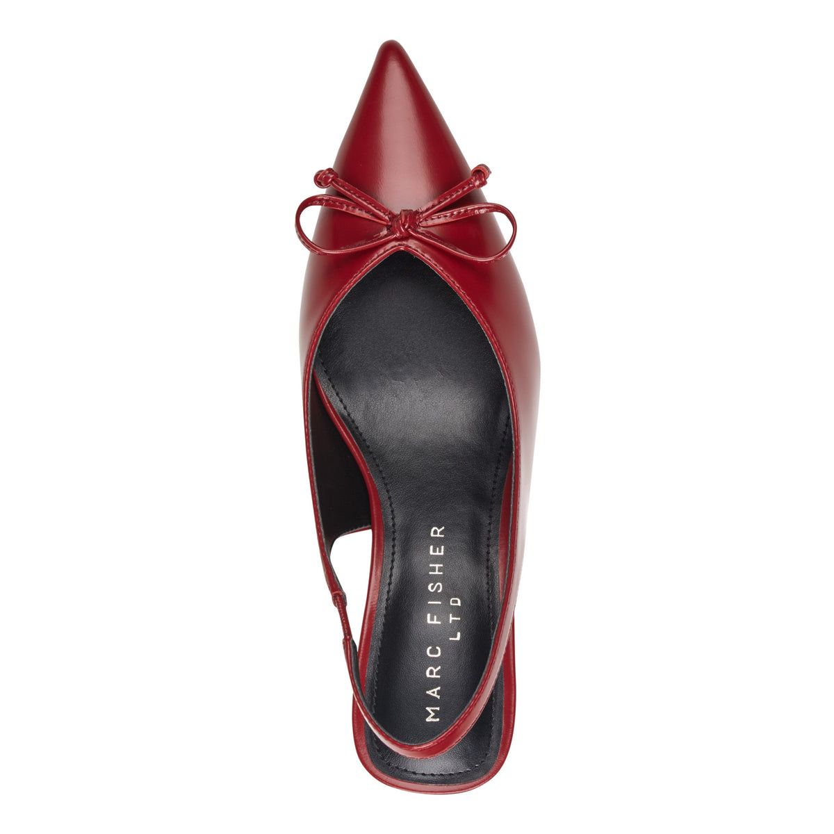 Gretel Leather Bow Slingback Pump - Red Leather | Marc Fisher