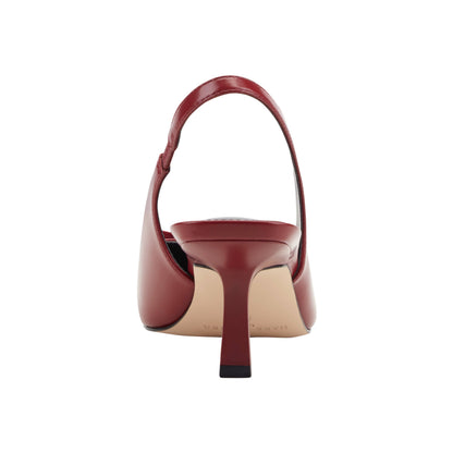 Gretel Leather Bow Slingback Pump - Red Leather | Marc Fisher