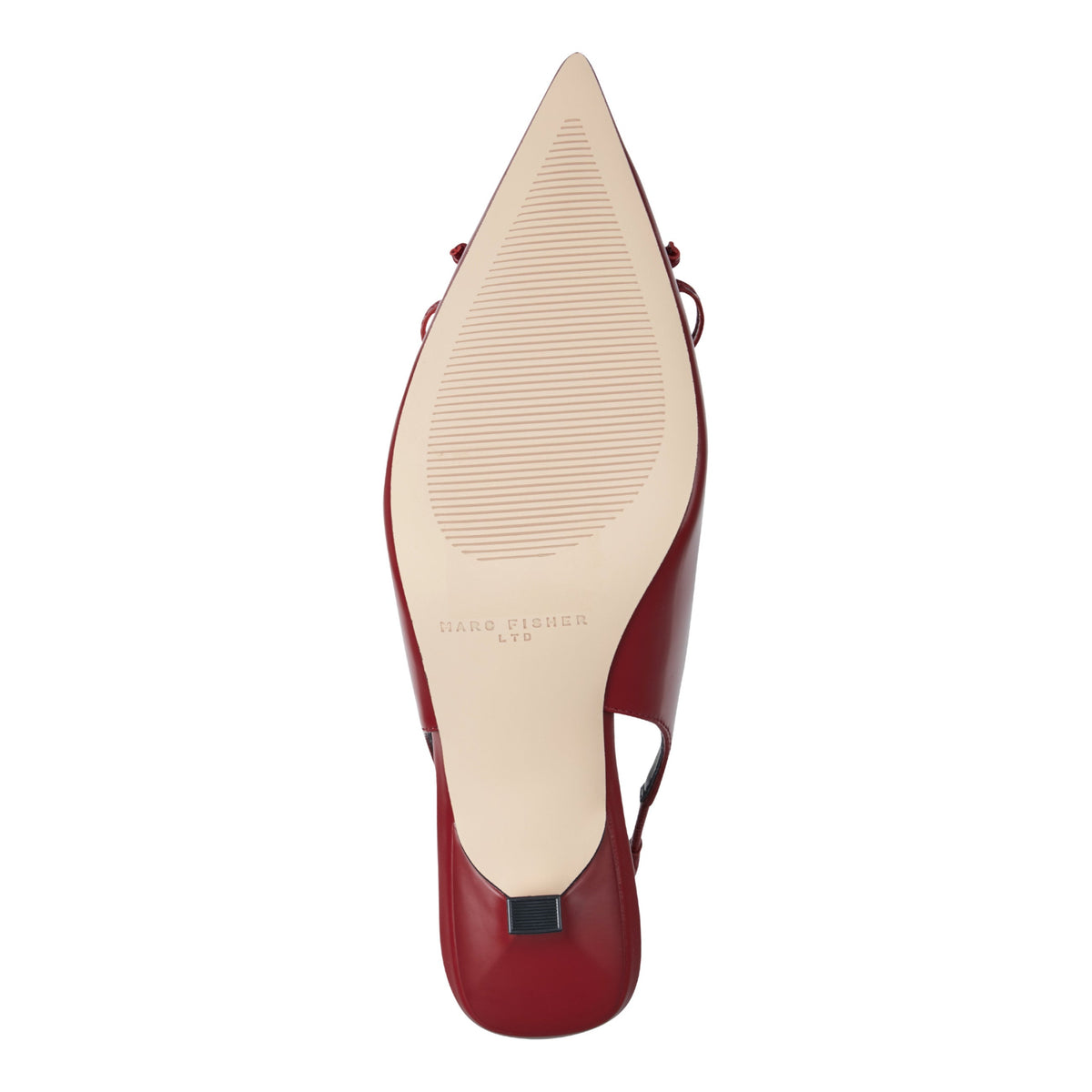 Gretel Leather Bow Slingback Pump - Red Leather | Marc Fisher
