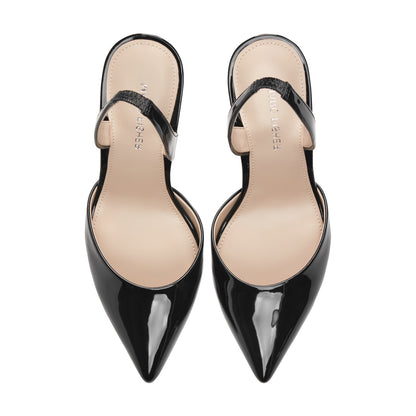 Hadya Slingback Pump - Black Patent | Marc Fisher