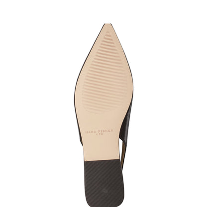 Gabra Leather Slingback Flat - Brown Patent Leather | Marc Fisher