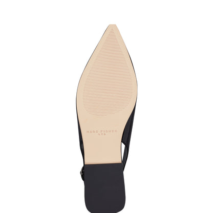 Gabra Leather Slingback Flat - Black Patent Leather | Marc Fisher