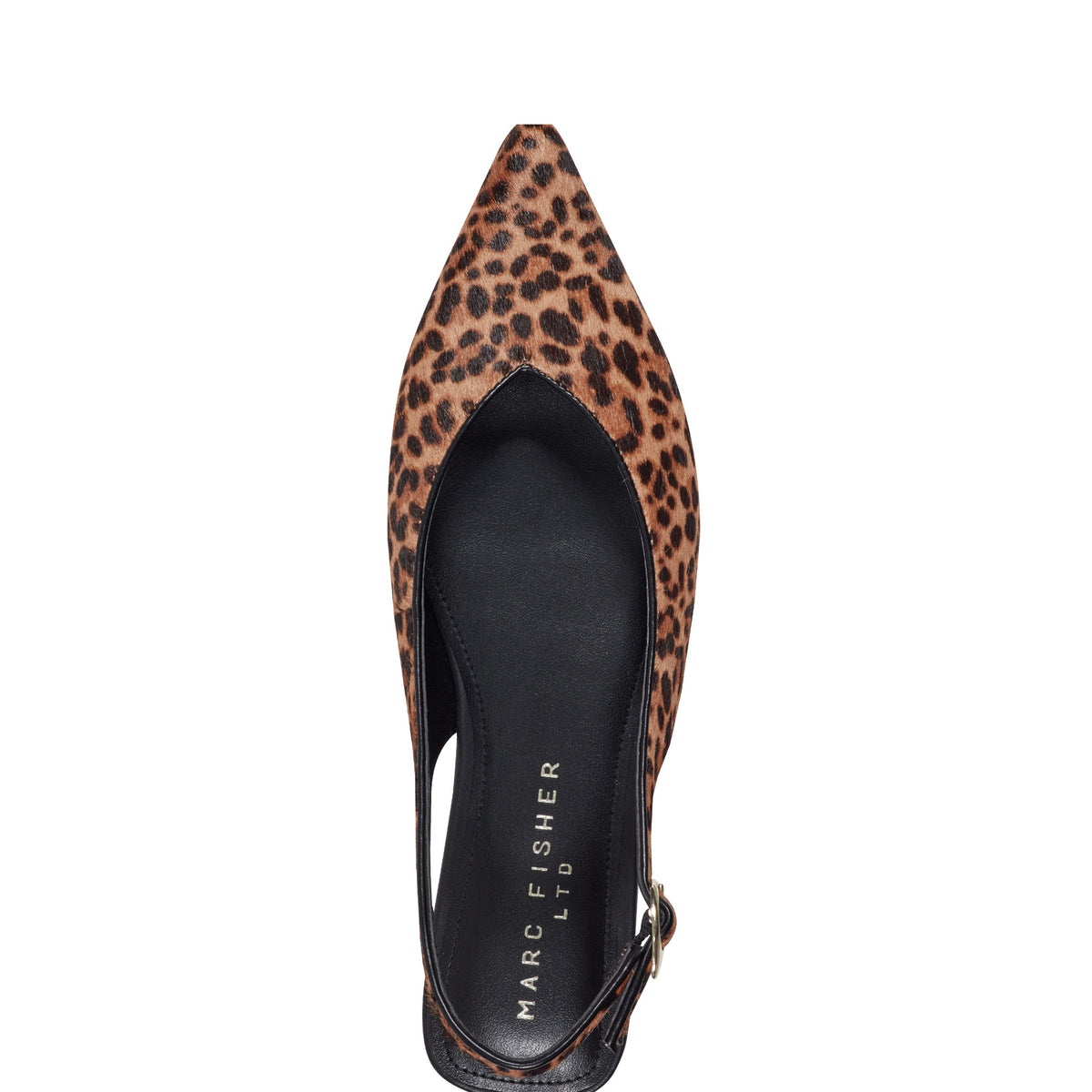 Gabra Leather Slingback Flat - Leopard Printed Pony Hair | Marc Fisher