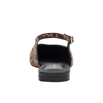 Gabra Leather Slingback Flat - Leopard Printed Pony Hair | Marc Fisher