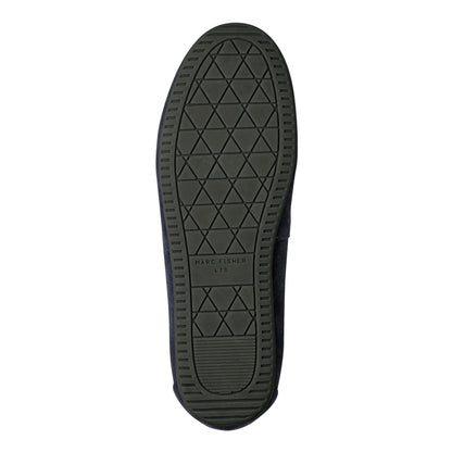 Uleena Leather Boat Shoe - Navy Suede | Marc Fisher
