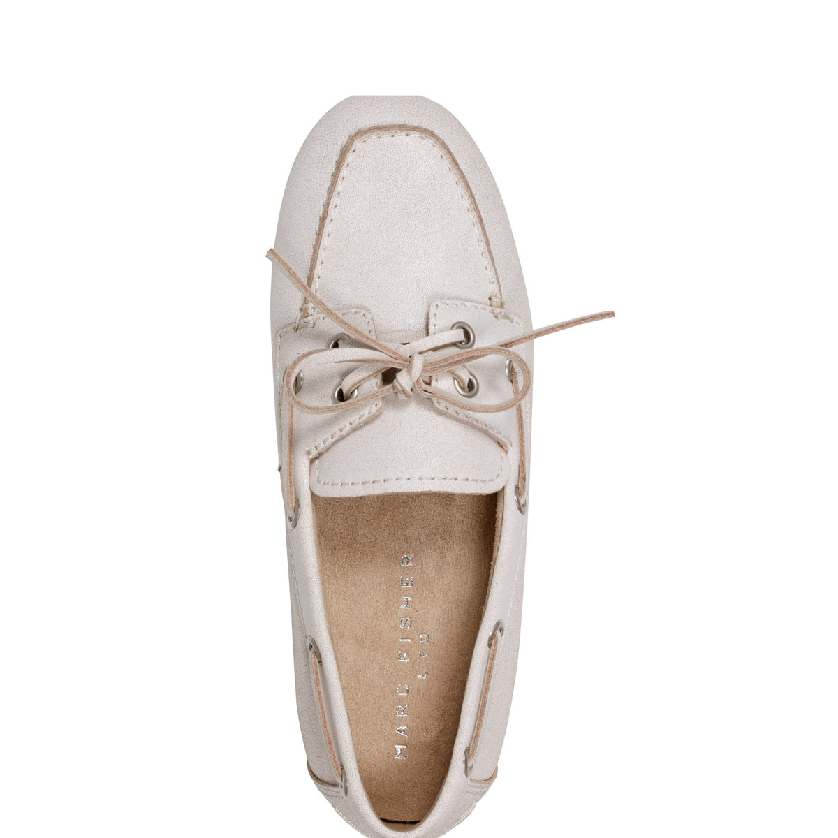Uleena Leather Boat Shoe - Light Natural Leather | Marc Fisher
