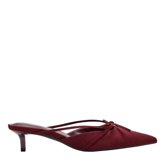 Florin Kitten Heel Mule - Dark Red | Marc Fisher