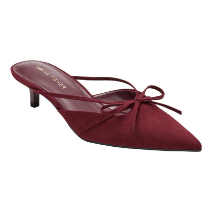 Florin Kitten Heel Mule - Dark Red | Marc Fisher