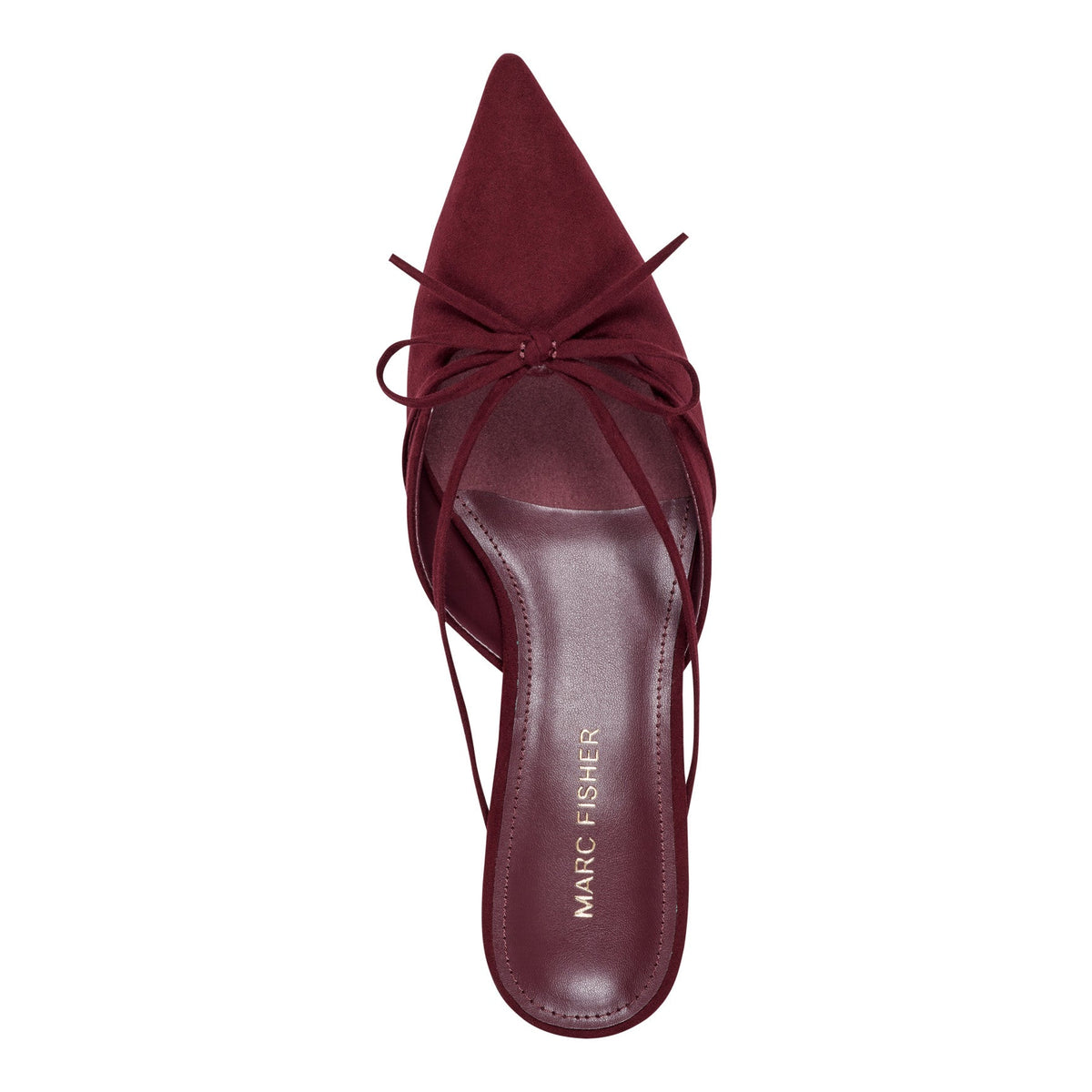 Florin Kitten Heel Mule - Dark Red | Marc Fisher