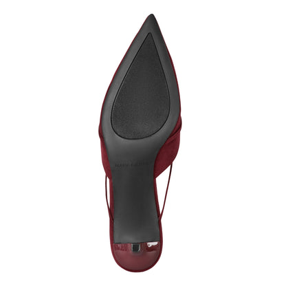 Florin Kitten Heel Mule - Dark Red | Marc Fisher