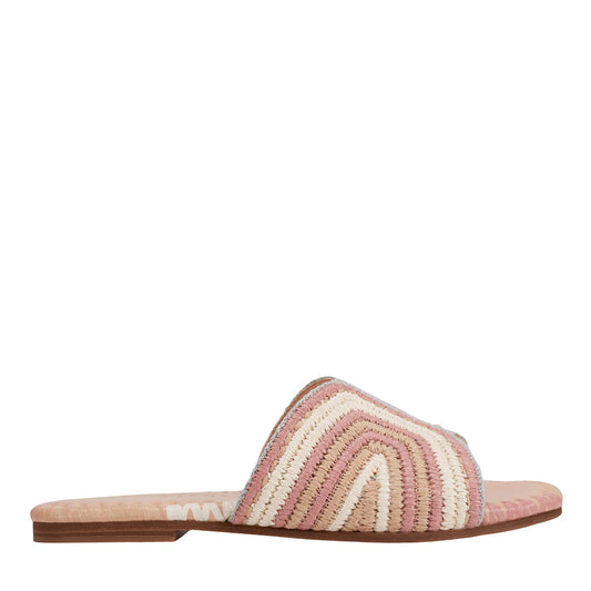 Nottie Flat Slide Sandal - Pink Multi | Marc Fisher