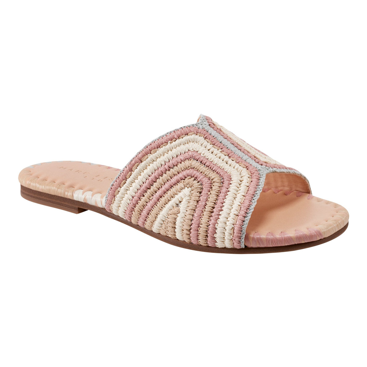 Nottie Flat Slide Sandal - Pink Multi | Marc Fisher