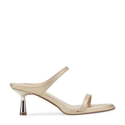 Alonde Leather Heeled Slide Sandal - Platino Leather | Marc Fisher