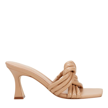 Dru Knotted Leather Slide Sandal - Natural Leather | Marc Fisher