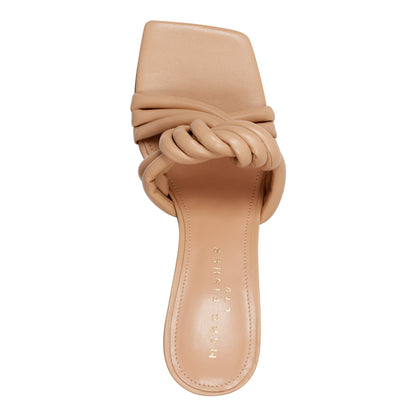 Dru Knotted Leather Slide Sandal - Natural Leather | Marc Fisher