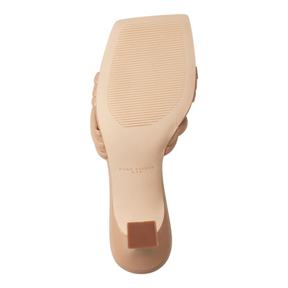 Dru Knotted Leather Slide Sandal - Natural Leather | Marc Fisher