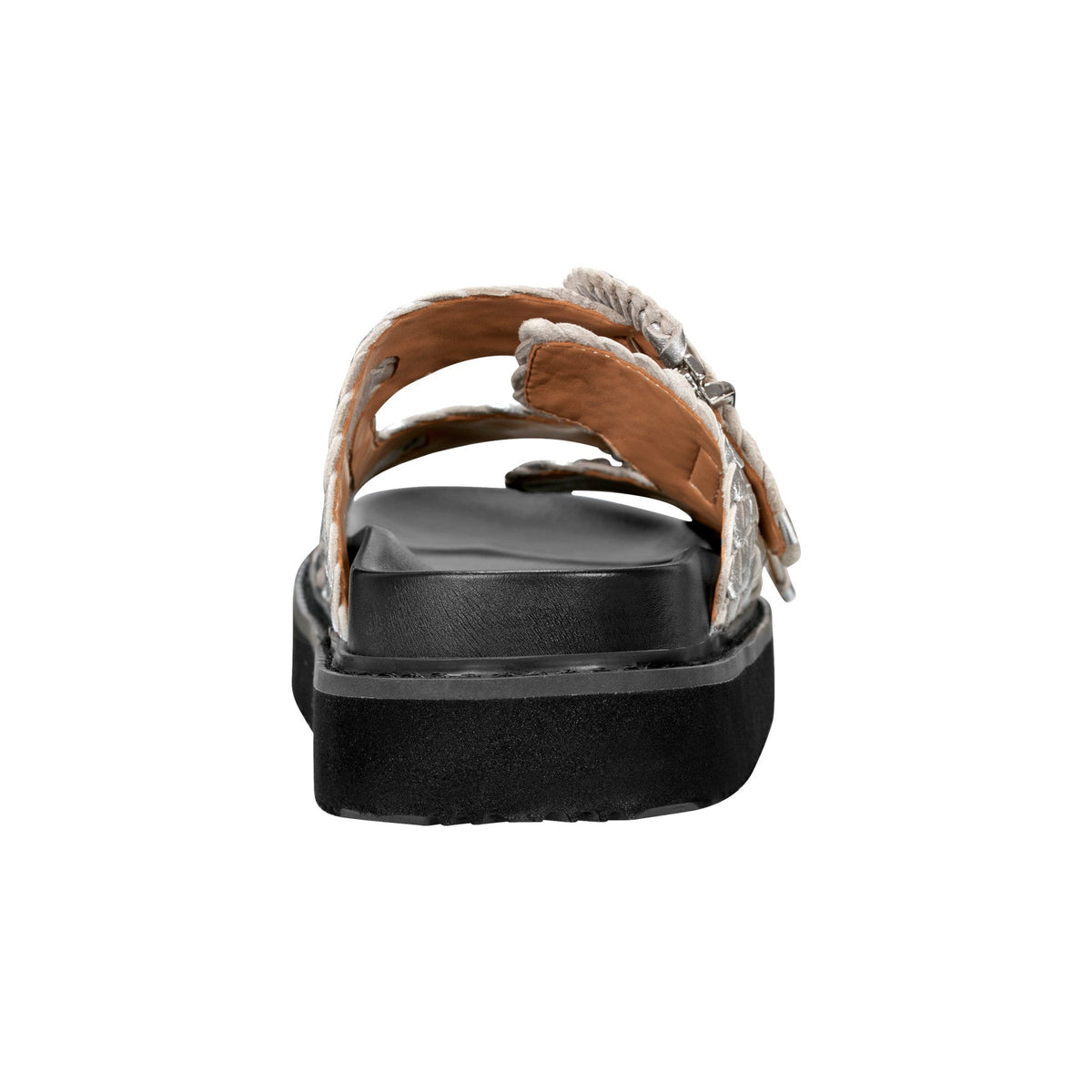 Auggie Woven Leather Footbed Sandal - Silver Leather | Marc Fisher