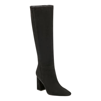 Yarli Leather Boot - Black Suede | Marc Fisher