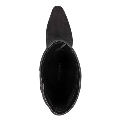 Yarli Leather Boot - Black Suede | Marc Fisher