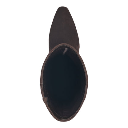 Yarli Leather Boot - Dark Brown Suede | Marc Fisher