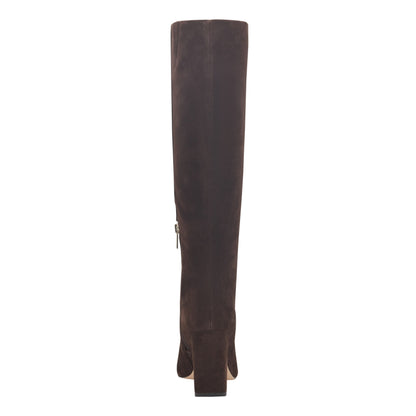 Yarli Leather Boot - Dark Brown Suede | Marc Fisher