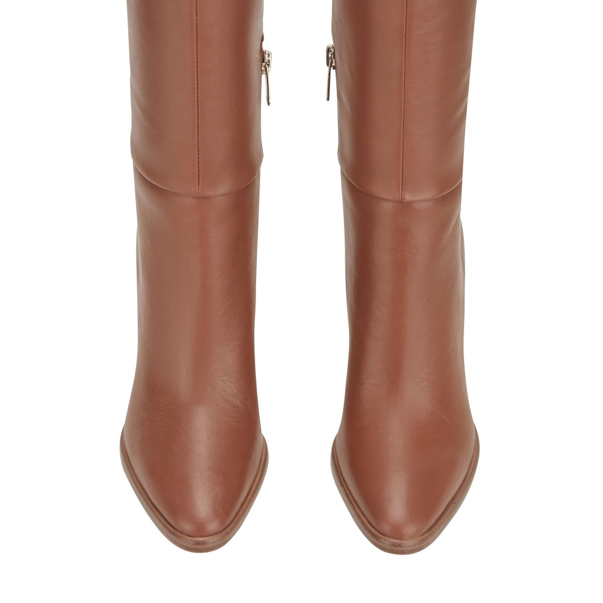 Lannie Wide Calf Dress Leather Boot - Medium Natural Leather | Marc Fisher