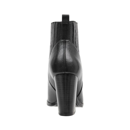 Alva Pointy Toe Leather Bootie - Black Leather | Marc Fisher