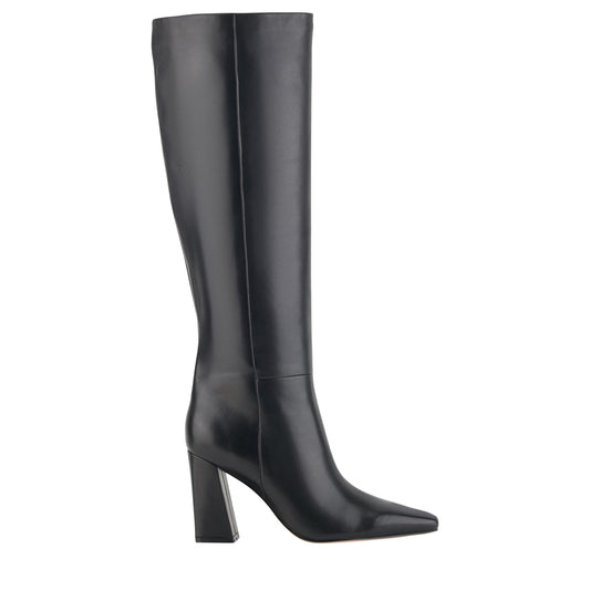 Yarli Leather Boot - Black Leather | Marc Fisher