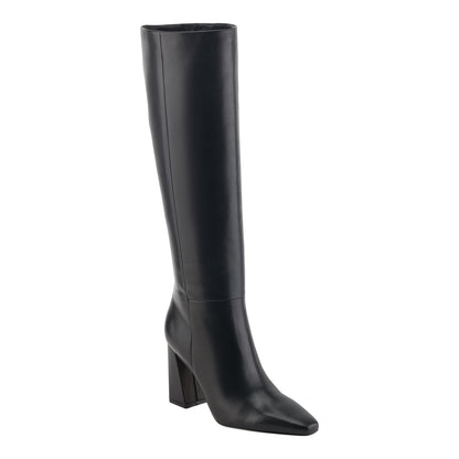 Yarli Leather Boot - Black Leather | Marc Fisher