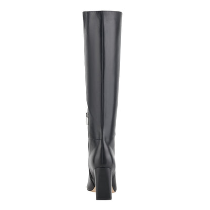 Yarli Leather Boot - Black Leather | Marc Fisher