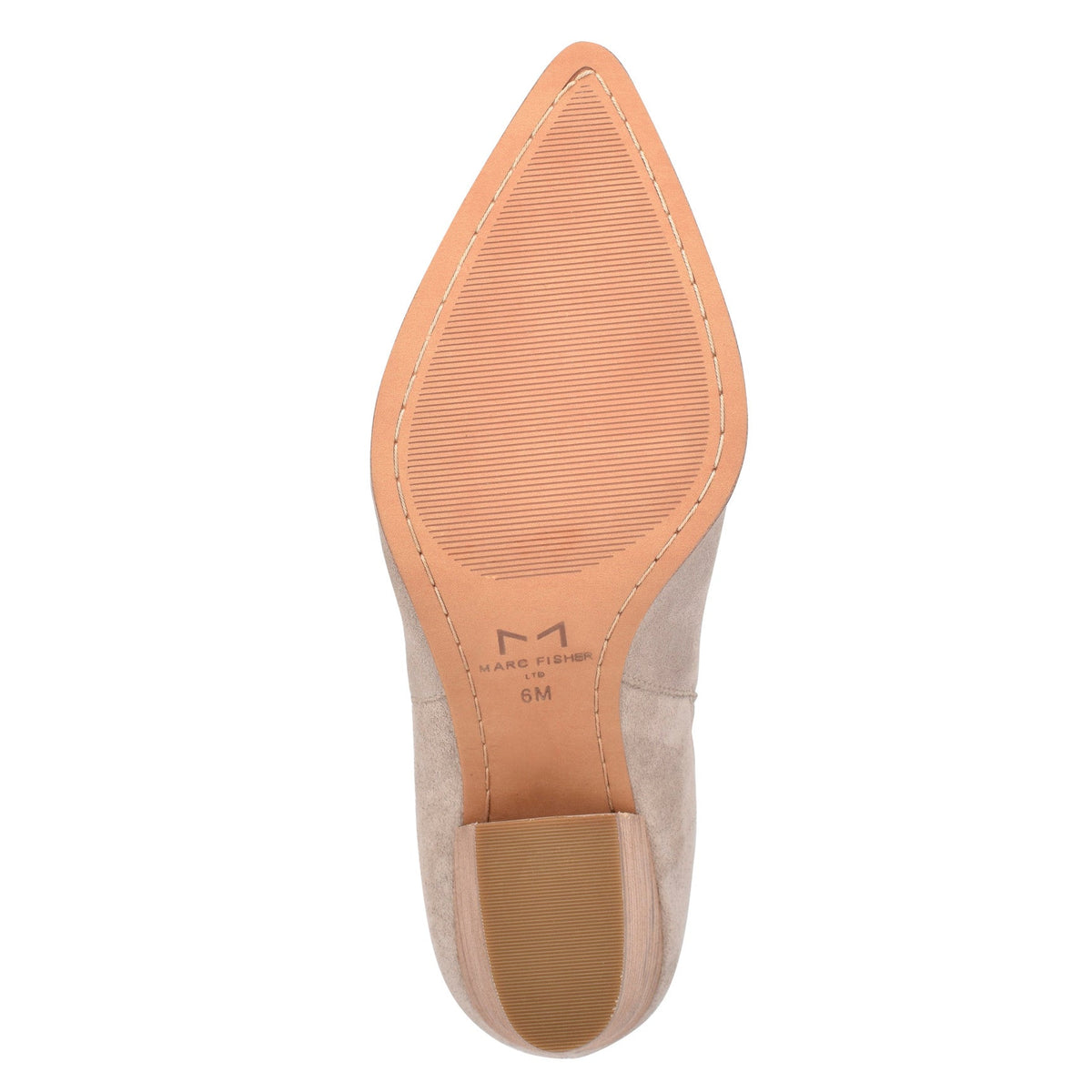 Alva Pointy Toe Leather Bootie - Light Natural Suede | Marc Fisher