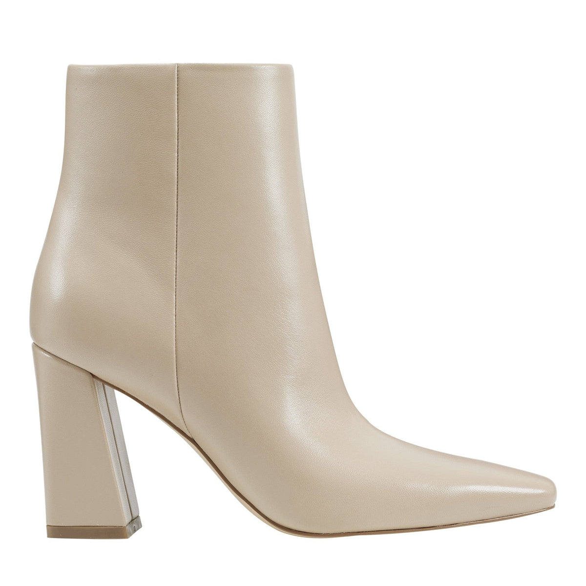 Yanara Heeled Leather Bootie - Natural Leather | Marc Fisher