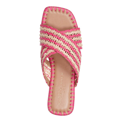 Nylie Flat Sandal - Natural/Pink | Marc Fisher