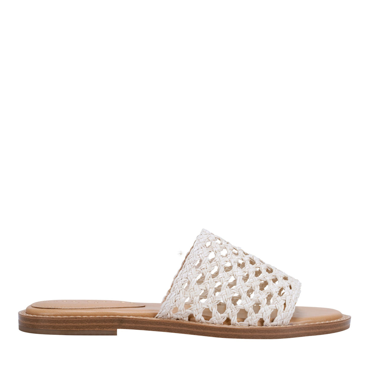 Glynne Woven Flat Sandal - White | Marc Fisher
