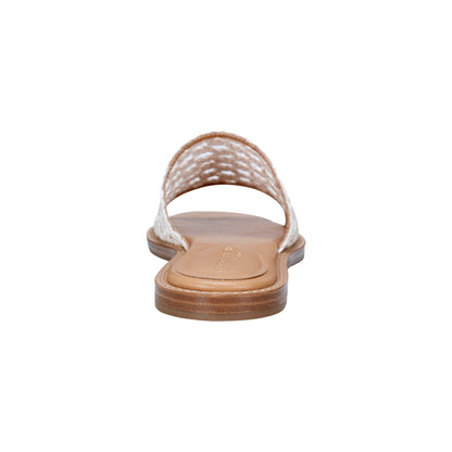 Glynne Woven Flat Sandal - White | Marc Fisher