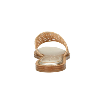 Glynne Woven Flat Sandal - Gold | Marc Fisher
