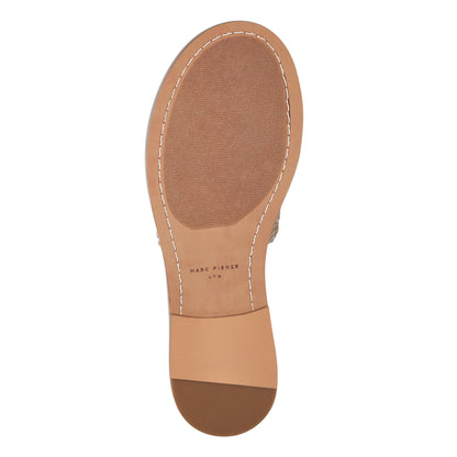 Glynne Woven Flat Sandal - Gold | Marc Fisher